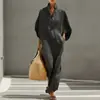 2026 Moda de Verano Europea y Americana Transfronteriza para Mujer Camisa Larga Holgada de Manga Media con Cuello Alto Estilo Vacacional