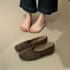 Zapatos Retro de Plisado para Abuela Mujer 2026 Otoño Suaves de Suela Plana Ligeros Transpirables Slip-on Zapatos Franceses Individuales Mocasines de Ballet
