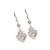 Pendientes de amor inteligentes populares transfronterizos para mujer, pendientes con incrustaciones de diamantes en forma de corazón, temperamento de moda, nuevos pendientes de Amazon