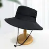 Chapéu de Pescador de Aba Larga de Secagem Rápida para Verão com Logo Personalizado para Homens e Mulheres, Chapéu de Sol Respirável com Tela, Chapéu de Caminhada para Proteção Solar ao Ar Livre