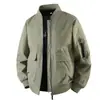 Nueva Chaqueta de Trabajo para Hombre con Cuello Alto, Tallas Grandes, Holgada, Informal, Estilo Béisbol, Primavera/Otoño 2026