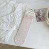 Calcetines de Algodón Puro para Mujer Calcetines de Punto Doble Rakou para Mujer Calcetines de Longitud Media de Moda Primavera y Verano Delgados con Felpa Exterior Medias