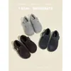 Sapatos casuais de lã tudo incluído para outono e inverno, sapatos casuais cinza quente de sola grossa, botas de neve femininas, sapatos de algodão, 2026