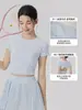 26 Roupas de Yoga de Manga Curta com Bojo Oem Feminina Justa Modeladora Pilates Camisetas Esportivas Roupas de Yoga Personalizadas Customização