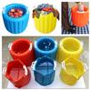 Cubo de hielo inflable de PVC al por mayor de fábrica de origen, cubo plegable portátil, cubo de bebidas inflable portátil para exteriores