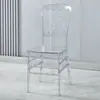 Salão de Banquetes de Hotel Cadeira Transparente de Cristal Acrílico Salão de Casamento Plástico Externo Cadeira Napoleão Bambu Palácio