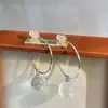 Brincos Argola com Pérolas Bolha de Cristal Transparentes para Mulheres Design Simples e Moderno Versátil para o Dia a Dia Elegante Esquisito Brinco de Nicho