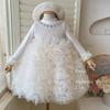 Vestido Infantil Primavera e Outono Vestido Formal Infantil de Alta Qualidade Vestido Princesa de Aniversário Roupa de Bebê Conjunto de Duas Peças Vestido Bolo