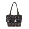 Bolsa Tote Grande Capacidade Transfronteiriça Tendência Feminina Nova Moda Estilo Étnico Estudante Portátil Estilo Aula Franja Ombro