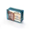 Conjunto de Necessaire Transparente com Zíper de PVC Repelente à Água Bolsa de Armazenamento de Maquiagem de Viagem Conjunto de Três Peças Pode Imprimir Logotipo