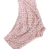 Calça de Pijama Transfronteiriça Solta Respirável Confortável Roupa de Casa Renda nas Bordas Estampa Floral Pequena Shorts de Verão Casuais