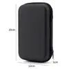 Bolsa de Almacenamiento Eva para Auriculares Bluetooth, Cable de Datos, Caja de Almacenamiento Multifuncional, Bolsa con Cremallera para Disco Duro, Caja de Almacenamiento Portátil Negra