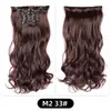 Extensões de Cabelo Sintético Longo para Mulheres, 6 Peças, Extensões de Cabelo Cacheado de 16 Polegadas de Comprimento, Fios de Fibra de Alta Temperatura, Aplique Volumizador
