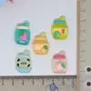 Botella de Fruta de Dibujos Animados Luminosa Accesorios de Joyería de Resina Pasador para el Cabello Peineta Hecho a Mano Material para Carcasa de Teléfono Móvil Pegatina para Vaso de Agua de Refrigerador