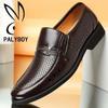 Cuero Genuino Piel de Vaca Liquidación Especial Verano Zapatos de Cuero Calados Sandalias Zuecos Casuales para Hombre Zapatos para Papá de Edad Media y Mayores