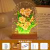 Luminária de noite em vitral de tulipa kit de material para pintura DIY feito à mão placa acrílica ondulada presente de Dia Nacional