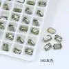 Dongzhou Cristal 8*6 Rectangular Octagonal Fondo Puntiagudo Destello Diamante K9 Vidrio Piedra Preciosa Tallada Alta Calidad Joyería Accesorios para Arte de Uñas
