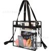 Bolso de Mano para Mujer Bolso Transparente de PVC Bolso Cruzado Bolso de Hombro Casual Ins Correa de Hombro Ajustable Bolso de Mano Portátil