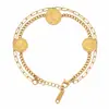 Pulsera popular de titanio y acero estilo ins, moderna, versátil, corazón, mariposa, estrella, geométrica, de acero inoxidable, joyería para la mano