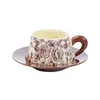 Regalo de Boda Chino para Recién Casados, Novios, Par de Tazas de Café para Compromiso, Caja de Regalo para Inauguración de Casa, Taza de Café