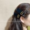 Nuevo Estilo Coreano Simple Retro Terciopelo Metal Letra Clip Lateral Clip BB Elegante de Alta Gama Clip Pico de Pato Clip para Flequillo