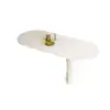 Conjunto de mesa e cadeiras de jantar em pedra sinterizada de luxo leve na cor creme para casa, apartamento pequeno, mesa de jantar retangular branca pura minimalista moderna