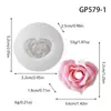 Molde de Silicona para Vela de Aromaterapia con Forma de Flor de Rosa 3D Molde para Decoración de Pasteles de Fondant Jabón Artesanal Molde para Piedra Difusora