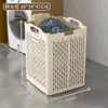 Cesto de roupa suja para banheiro, dobrável, grande capacidade, para guardar roupas sujas, e pode ser movido