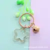 Chaveiro Colorido de Acrílico Transparente com Argola de Estrela Sino Fofo Miçanga DIY para Mochila Chaveiro