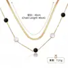 Collar Cruz Negro Verde Zirconia de Alta Gama para Mujer Cadena de Clavícula Geométrica Redonda Puntos Corazón Temperamento en Capas