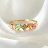 Anillo Abierto Ajustable Tilenny Estilo Ins Más Vendido Transfronterizo con Circonita para Mujer, Diseño Floral Dulce y Lindo