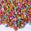 Contas Acrílicas Contas com Alfabeto Inglês Quadradas DIY Brinquedos de Miçangas Infantis Acessórios de Joias Contas Soltas Miçangas Criativas