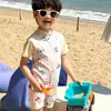 Traje de Baño para Niños Niños 2026 Estilo Nuevo Dos Piezas Manga Larga Protección Solar Secado Rápido Traje de Baño para Niños Mayores y Pequeños