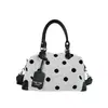 Nuevo bolso de mano de nicho para mujer de Henggeng, bolso de mujer transfronterizo, bolso tipo cubo de lunares, bolso de hombro y bandolera casual de gran capacidad