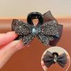 Pinza para el cabello con moño lindo AB Face Celebridad Cibernética Lujo Ligero Diamante Completo tamaño pequeño Clip Pinza Elegante Lado Lateral Flequillo Clip de Pedrería