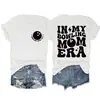 Era de mamá de bolos diversión de bolos cuello redondo casual para mujer capa base camiseta Amazon transfronteriza holgada manga corta