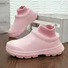 Zapatos de Cocina de Caña Alta Transfronterizos para Mujer, Antideslizantes, Impermeables, Forrados de Felpa, Zapatos Ligeros de Enfermera, Zapatos de Trabajo Casuales de Suela Blanda para Hombre, En Stock