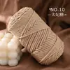 Fio de algodão oco de 2mm em novelo redondo, kit de material DIY para bolsa oca, fio de algodão e linho para tecelagem manual, fio rígido