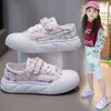 Zapatos de Lona para Niños, Estilo Coreano Verano Nuevos Zapatos para Estudiantes, Zapatos Deportivos Casuales para Niños, Zapatos Bajos de Suela Suave para Niñas