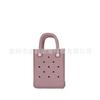 Bolso de Playa Eva Bolso de Gelatina Bolso con Agujeros DIY Flor Linda Estilo Coreano Bolso de Mano Simple para Mujer con Diseño Hueco