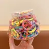 Coloridos pasadores de pelo de pulgar estilo coreano para niños y niñas, lindas diademas, dulces cordones para el pelo de niños, gomas elásticas de alta elasticidad, accesorios para el pelo