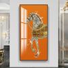 Pueblo de Pintura al Óleo Dafen de Shenzhen Pintura al Óleo Moderna Luz de Lujo Simple Caballo Naranja Simple Moderno Pintura para Colgar Decorativa para Sala de Estar Venta al por Mayor