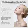 Base líquida de color que cambia naturalmente con la temperatura, hidratante y clara, se adhiere a la piel, creando un acabado de maquillaje natural y suave, base líquida delicada e hidratante