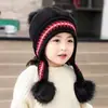 Nuevo gorro lindo de estilo coreano para otoño e invierno, forrado de felpa, engrosado, gorro de punto cálido, protección para las orejas, gorro pullover a prueba de viento para ciclismo