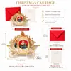 Nueva tarjeta de felicitación 3D plegable transfronteriza, tarjeta de regalo navideña creativa con estampado dorado, decoración de mesa para fiesta navideña