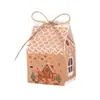 Fiesta Europea Transfronteriza Casa de Jengibre Navideña Casa Pequeña Caja de Galletas Caja de Papel Kraft Regalo Dulces Caja de Papel