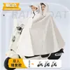 Impermeable de moda para vehículo eléctrico para hombres y mujeres, impermeable largo de cuerpo completo para andar en patinetas eléctricas, nuevo impermeable para una y dos personas