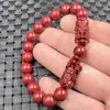 Pulsera de jade arena dorada pulsera valiente alto contenido arena dorada púrpura pulsera valiente para hombres y mujeres parejas joyería de cinabrio venta al por mayor
