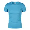 Nova Camiseta de Malha de Secagem Rápida de Verão para Homens, Estilo Fino de Seda de Gelo, Caimento Solto, Tamanho Grande, Unissex, Manga Curta Personalizável para Vendas Transfronteiriças