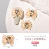 Joyas para uñas con lazo de guerrera, para chicas guapa y famosas en línea, con diseño de viento puro, amor, diamante, hielo, transparente, resina tridimensional, accesorios para uñas.